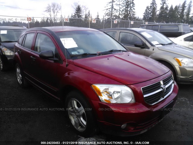 1B3HB48B37D160260 - 2007 DODGE CALIBER SXT RED photo 1