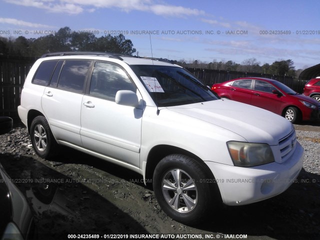 JTEGD21A050130093 - 2005 TOYOTA HIGHLANDER Սպիտակ լուսանկար 1