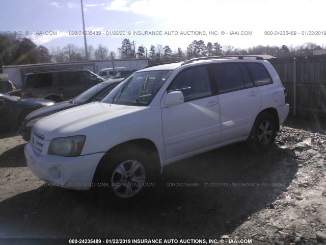 JTEGD21A050130093 - 2005 TOYOTA HIGHLANDER Սպիտակ լուսանկար 2