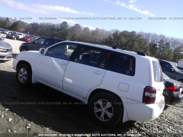 JTEGD21A050130093 - 2005 TOYOTA HIGHLANDER Սպիտակ լուսանկար 3