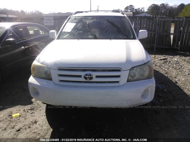 JTEGD21A050130093 - 2005 TOYOTA HIGHLANDER Սպիտակ լուսանկար 6