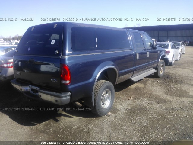 1FTSW31S31EA12186 - 2001 FORD F350 SRW SUPER DUTY BLUE photo 4