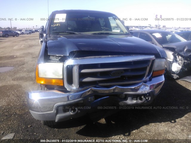 1FTSW31S31EA12186 - 2001 FORD F350 SRW SUPER DUTY BLUE photo 6