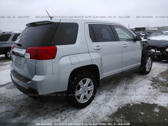 2GKALMEK3E6260778 - 2014 GMC TERRAIN SLE SILVER photo 4