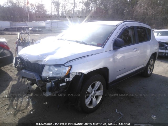 1J4NF1FB9BD197095 - 2011 JEEP COMPASS SPORT SILVER photo 2