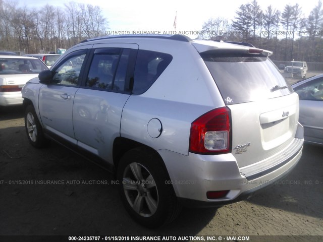 1J4NF1FB9BD197095 - 2011 JEEP COMPASS SPORT SILVER photo 3