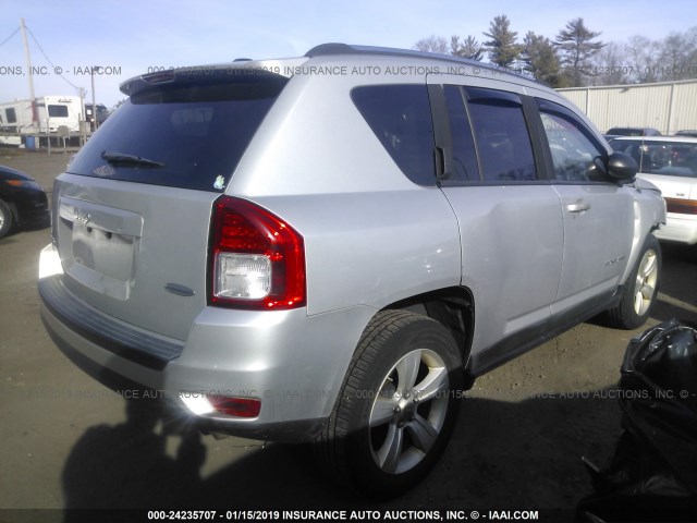 1J4NF1FB9BD197095 - 2011 JEEP COMPASS SPORT SILVER photo 4