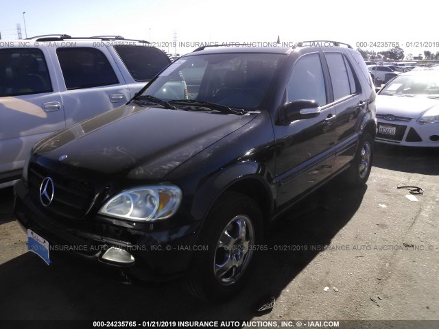 4JGAB57E15A567134 - 2005 MERCEDES-BENZ ML 350 BLACK photo 2