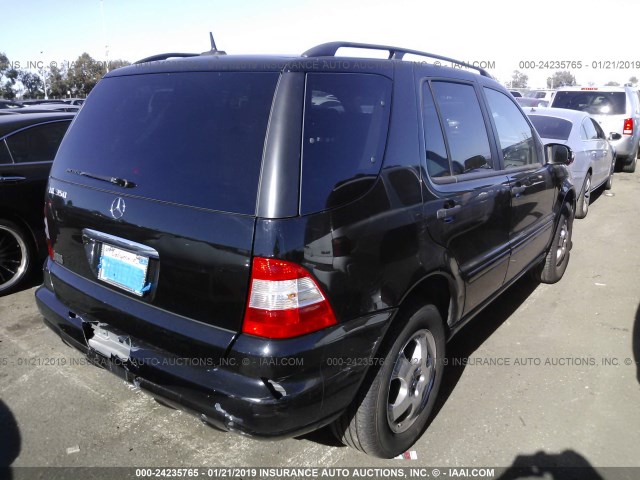 4JGAB57E15A567134 - 2005 MERCEDES-BENZ ML 350 BLACK photo 4