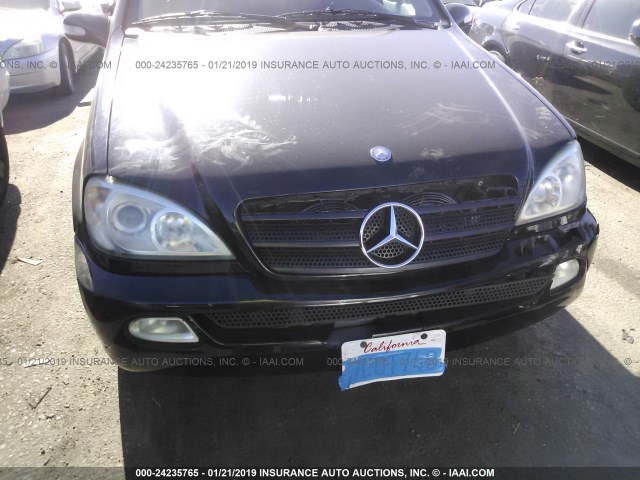 4JGAB57E15A567134 - 2005 MERCEDES-BENZ ML 350 BLACK photo 6