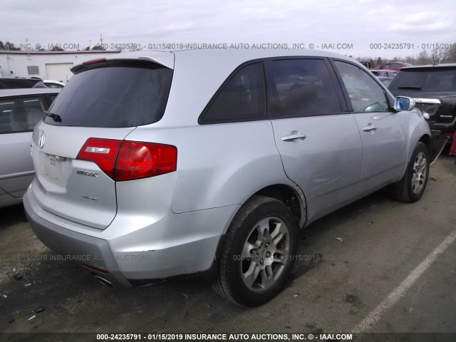 2HNYD28428H539988 - 2008 ACURA MDX TECHNOLOGY SILVER photo 4