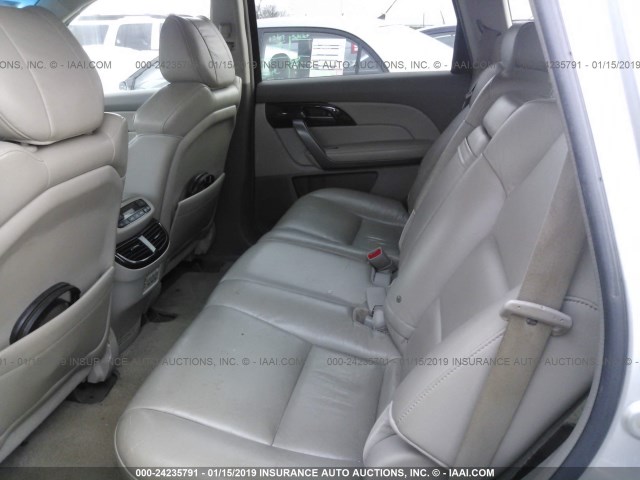 2HNYD28428H539988 - 2008 ACURA MDX TECHNOLOGY SILVER photo 8