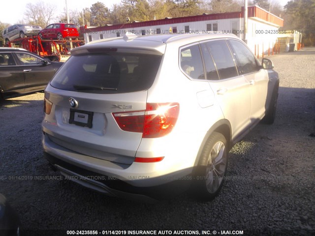 5UXWX9C51G0D77966 - 2016 BMW X3 XDRIVE28I SILVER photo 4