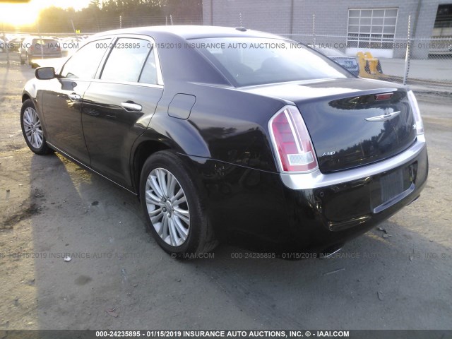 2C3CCAST9CH280071 - 2012 CHRYSLER 300C LUXURY BLACK photo 3