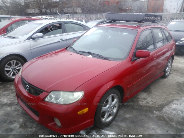 JM1BJ245521462252 - 2002 MAZDA PROTEGE PR5 RED photo 2