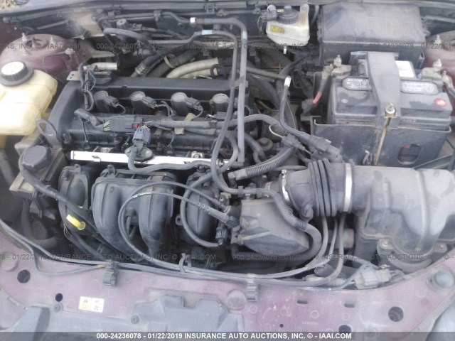 1FAFP34NX6W225261 - 2006 FORD FOCUS ZX4 MAROON photo 10