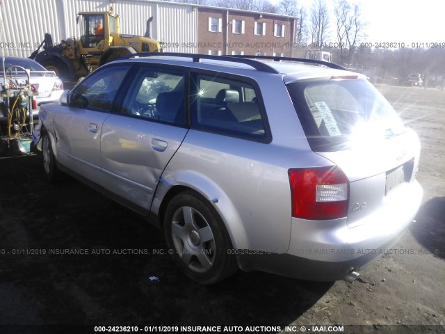 WAUVC68E92A313199 - 2002 AUDI A4 1.8T AVANT QUATTRO SILVER photo 3