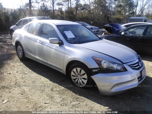 1HGCP2F35CA086346 - 2012 HONDA ACCORD LX SILVER photo 1