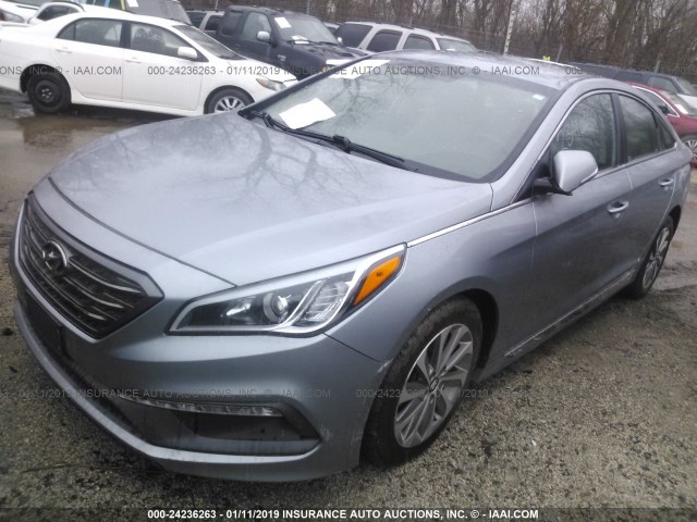 5NPE34AF6FH222836 - 2015 HYUNDAI SONATA SPORT/LIMITED SILVER photo 2