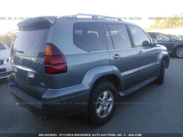 JTJBT20X440064943 - 2004 LEXUS GX GRAY photo 4