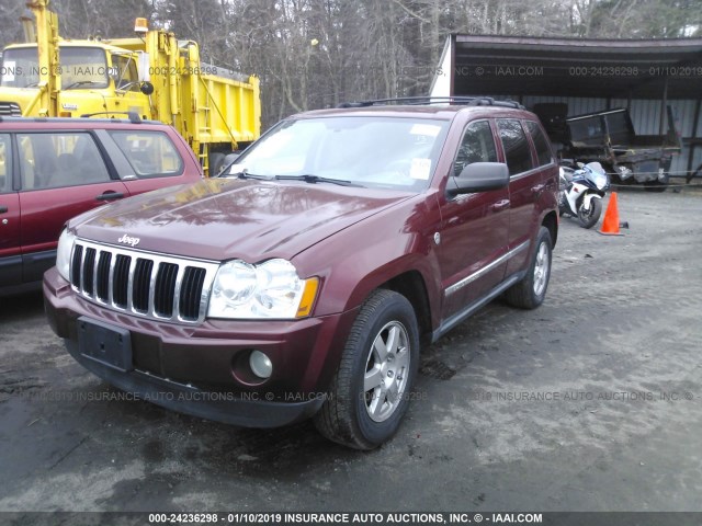 1J8HR58257C589883 - 2007 JEEP GRAND CHEROKEE LIMITED MAROON photo 2