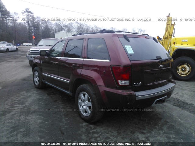 1J8HR58257C589883 - 2007 JEEP GRAND CHEROKEE LIMITED MAROON photo 3