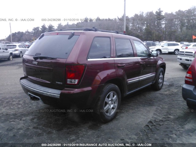 1J8HR58257C589883 - 2007 JEEP GRAND CHEROKEE LIMITED MAROON photo 4