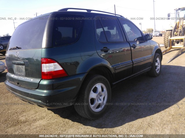 4JGAB54E42A312610 - 2002 MERCEDES-BENZ ML 320 GREEN photo 4