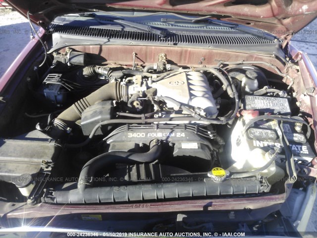 5TESN92N73Z282827 - 2003 TOYOTA TACOMA XTRACAB PRERUNNER წითელი ფოტო 10