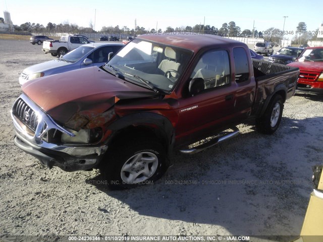 5TESN92N73Z282827 - 2003 TOYOTA TACOMA XTRACAB PRERUNNER RED photo 2