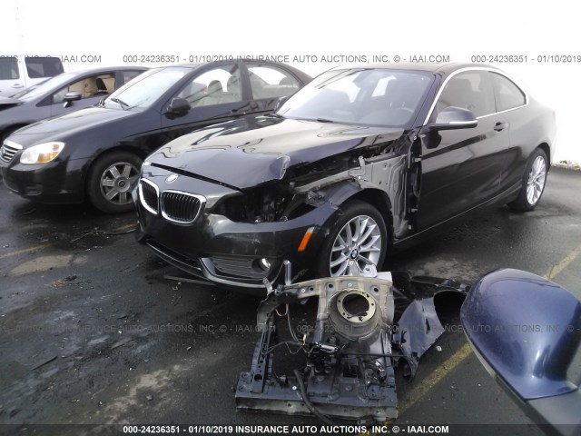 WBA1F5C50EVV98976 - 2014 BMW 228 I BLACK photo 2