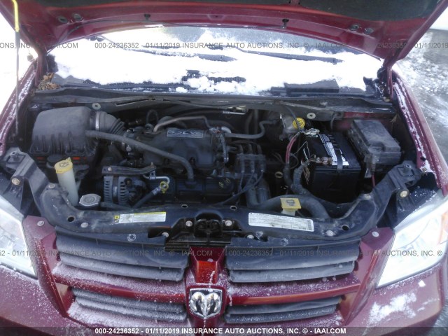 2D8HN44E49R664730 - 2009 DODGE GRAND CARAVAN SE RED photo 10