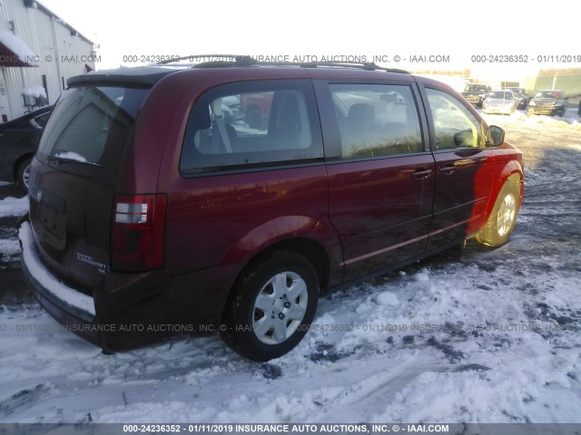 2D8HN44E49R664730 - 2009 DODGE GRAND CARAVAN SE RED photo 4