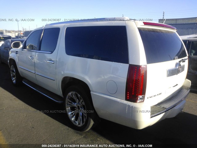 1GYFK66877R270556 - 2007 CADILLAC ESCALADE ESV WHITE photo 3