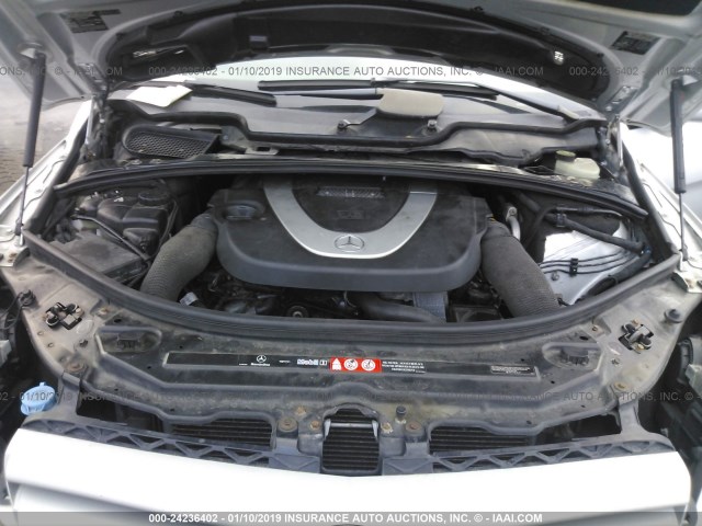 4JGCB65E76A018539 - 2006 MERCEDES-BENZ R 350 GRAY photo 10