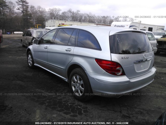 4JGCB65E76A018539 - 2006 MERCEDES-BENZ R 350 GRAY photo 3