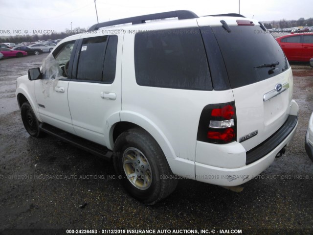 1FMEU73E48UA59434 - 2008 FORD EXPLORER XLT WHITE photo 3