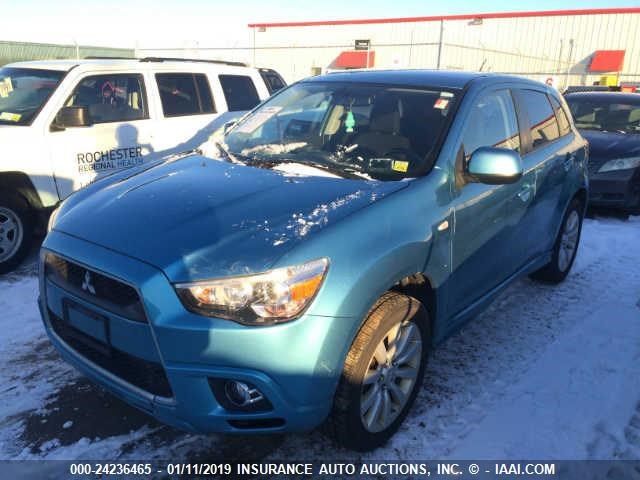 JA4AR4AU4BZ011451 - 2011 MITSUBISHI OUTLANDER SPORT SE BLUE photo 2