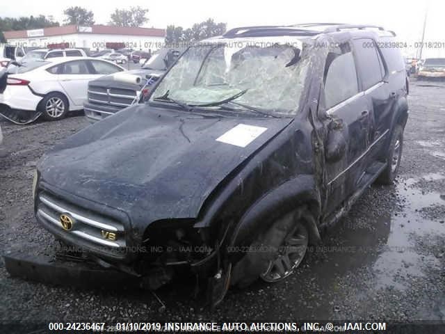 5TDBT48A54S227563 - 2004 TOYOTA SEQUOIA LIMITED BLACK photo 2