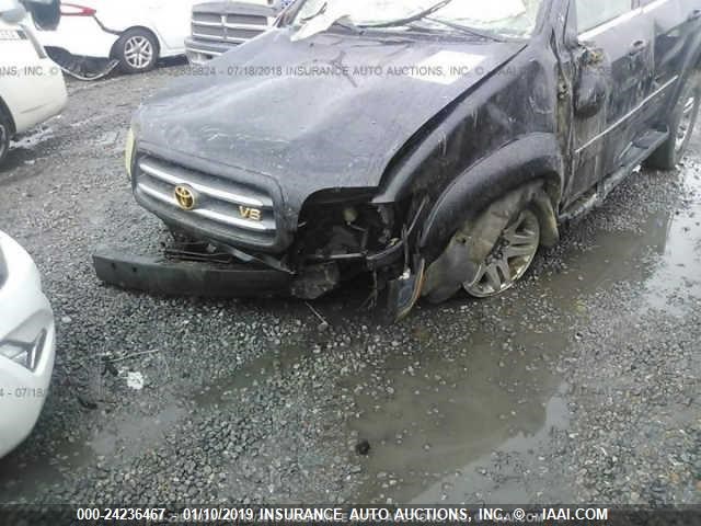 5TDBT48A54S227563 - 2004 TOYOTA SEQUOIA LIMITED BLACK photo 6