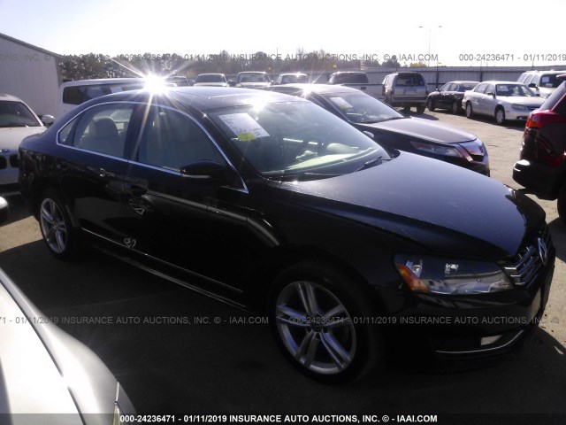 1VWBN7A38DC067359 - 2013 VOLKSWAGEN PASSAT SE BLACK photo 1