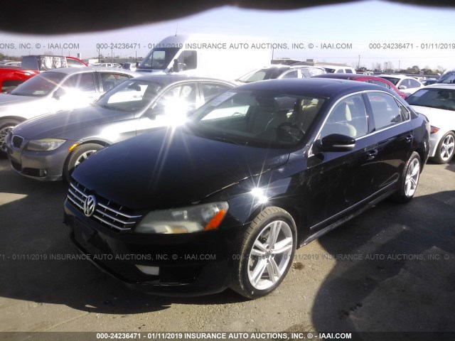 1VWBN7A38DC067359 - 2013 VOLKSWAGEN PASSAT SE BLACK photo 2