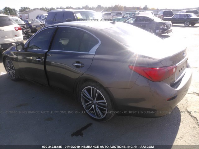 JN1BV7AP1FM330426 - 2015 INFINITI Q50 PREMIUM/SPORT BROWN photo 3