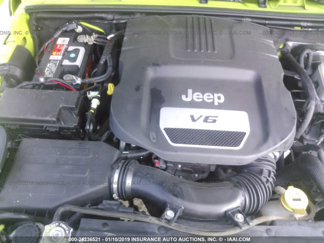 1C4HJWEG4DL516925 - 2013 JEEP WRANGLER UNLIMITE SAHARA GREEN photo 10