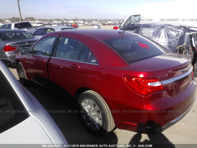 1C3CCBAB8DN686737 - 2013 CHRYSLER 200 LX RED photo 3