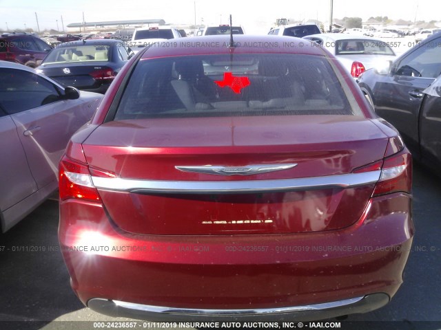 1C3CCBAB8DN686737 - 2013 CHRYSLER 200 LX RED photo 6