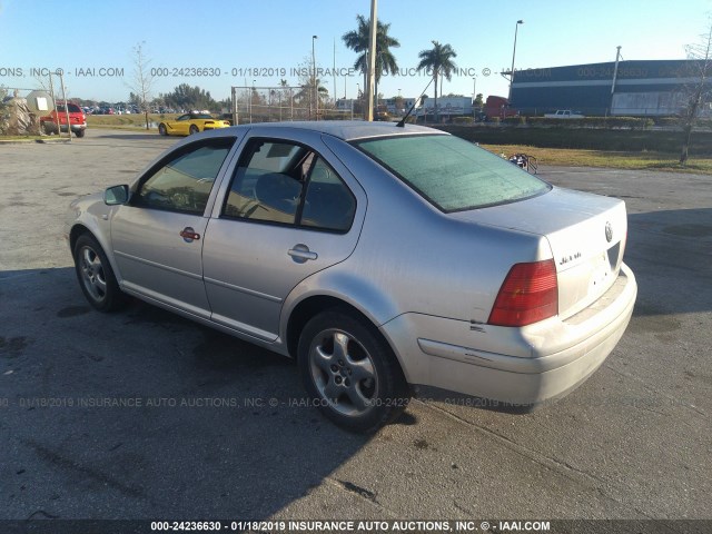 3VWRS29M11M030493 - 2001 VOLKSWAGEN JETTA GL SILVER photo 3