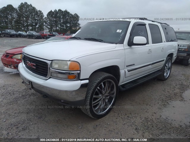 3GKFK16T71G269951 - 2001 GMC YUKON XL K1500 WHITE photo 2