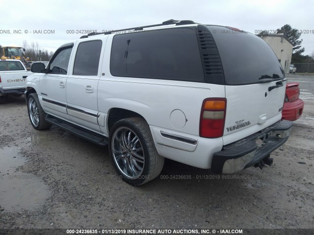 3GKFK16T71G269951 - 2001 GMC YUKON XL K1500 WHITE photo 3