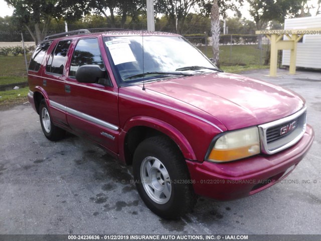 1GKCS13W3Y2202381 - 2000 GMC JIMMY RED photo 1